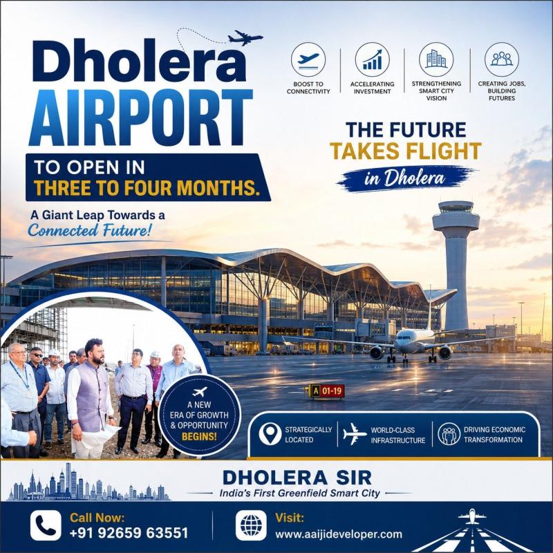 Dholera International Airport to open in three to four months