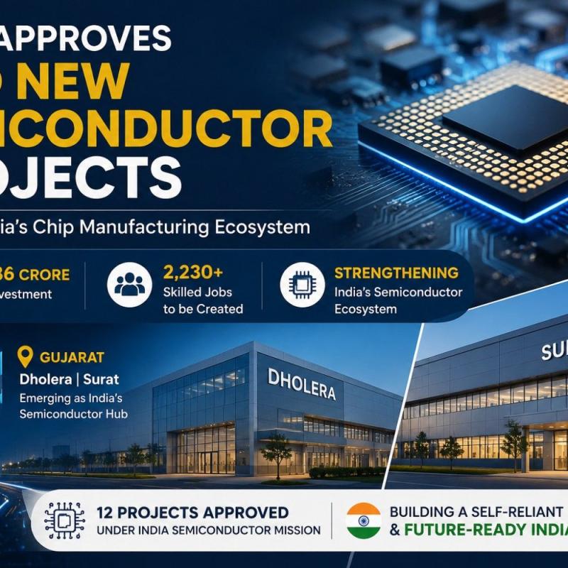 New Semiconductor Projects Approved in Dholera & Surat | India Semiconductor Mission