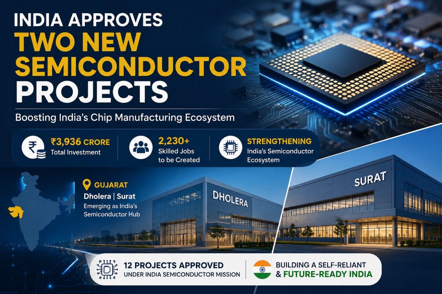 New Semiconductor Projects Approved in Dholera & Surat | India Semiconductor Mission